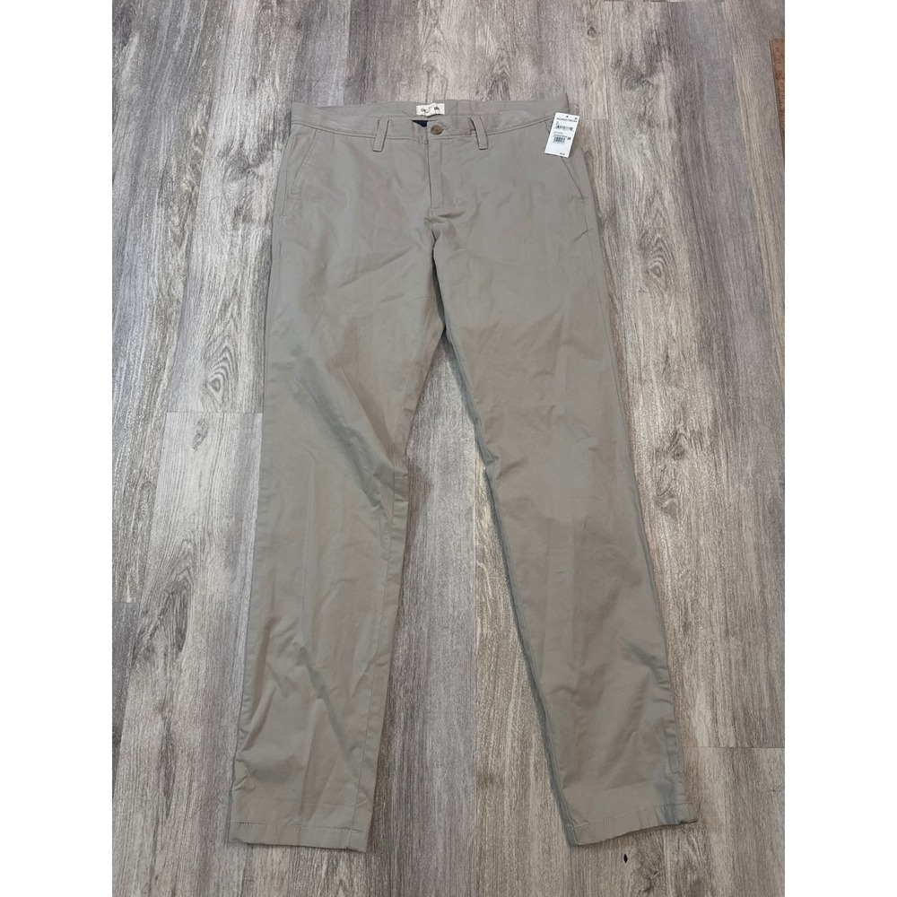 Open Edit Nordstrom Mens Slim Fit Chino Pants Grey Sphere Size 34W NWT